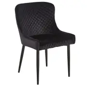 Krzesło fotel pik czarny velvet / czarny MC15